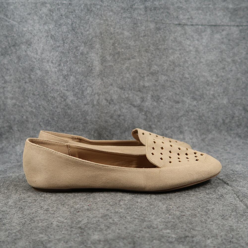 Just Fab Shoes Womens 8 Loafer Flats Slip On Perforated Casual Deyana Fashion
